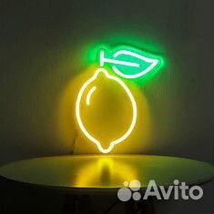 Неон мини LUX лимонный рез 1см 2835 120 6х12мм 12В