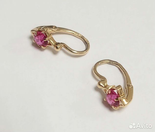 Серьги Золото Советской 585пробы
