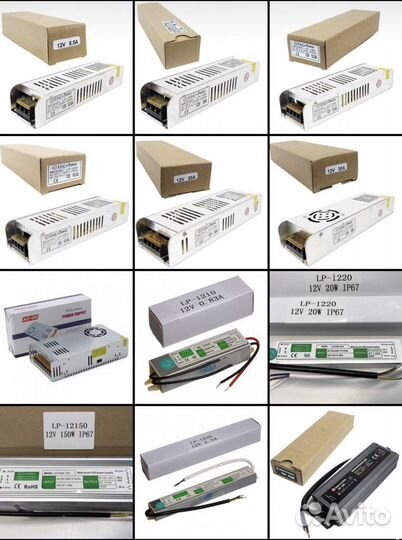 Блоки питания 12V «карандаши» от 18 до 400W