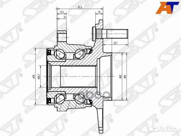 Ступичный узел задн. honda CR-V RE# 4WD ST-4220