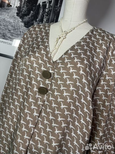 Элегантная шелковая блуза-блузон 50-54