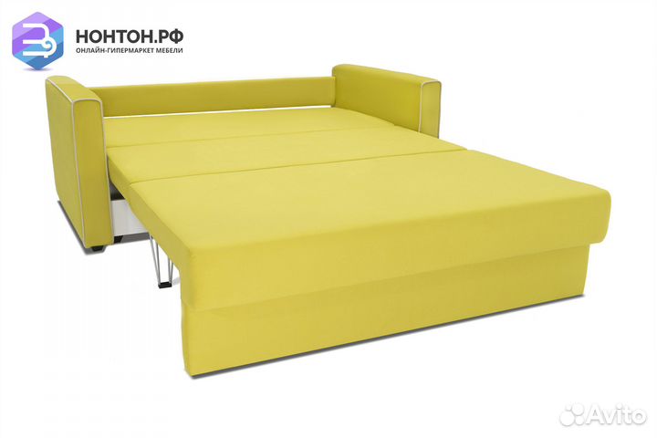 Диван еврокнижка Леон горчичный