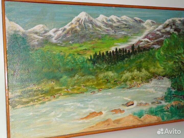 Картина СССР. Горы. Масло
