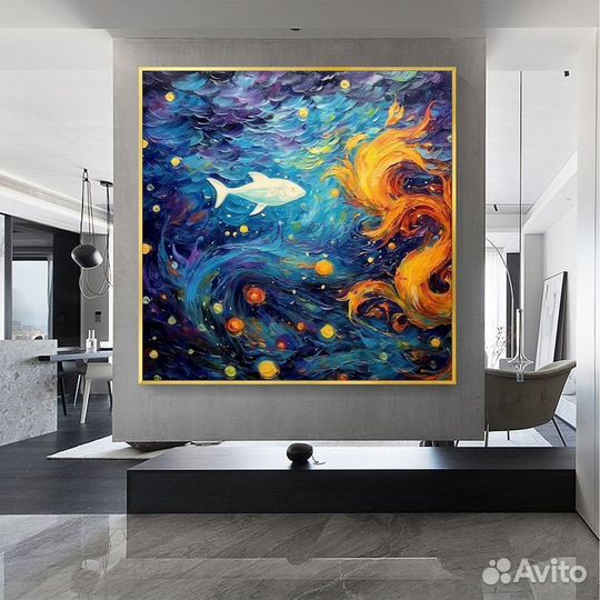 Картина маслом абстракция Яркие эмоции