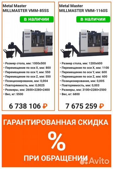 Фрезерный станок с чпу Metal Master VMM-855S