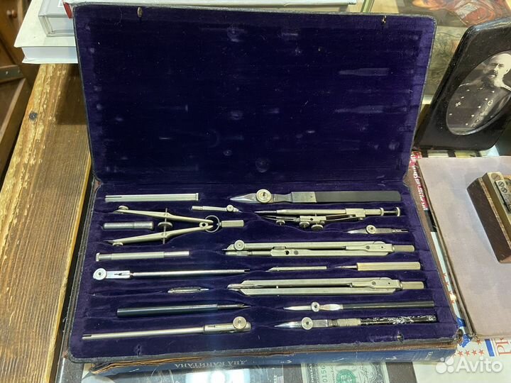 Готовальня старинная, Германия Feinmess Klawun