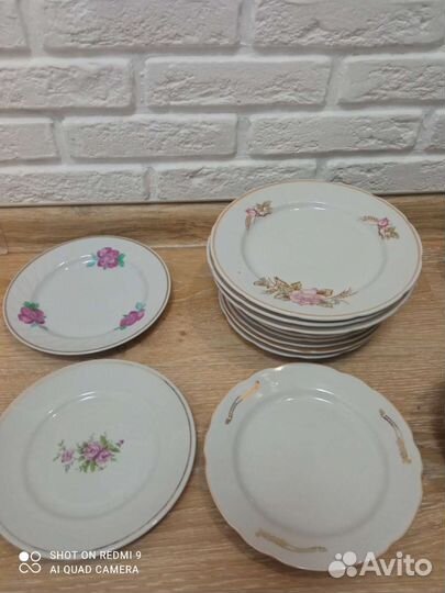 Заварочный чайник Дулево и тарелки СССР