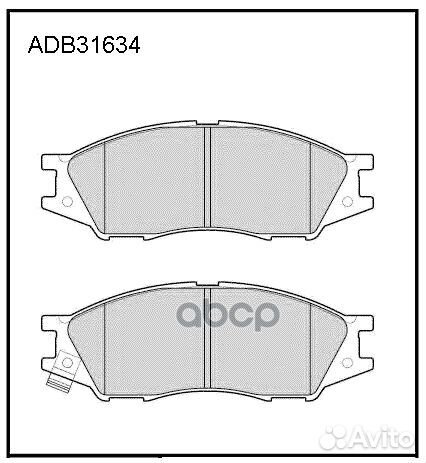 Колодки тормозные дисковые перед ADB31634 A
