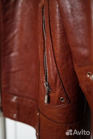 Кожаная куртка мужская 52 54