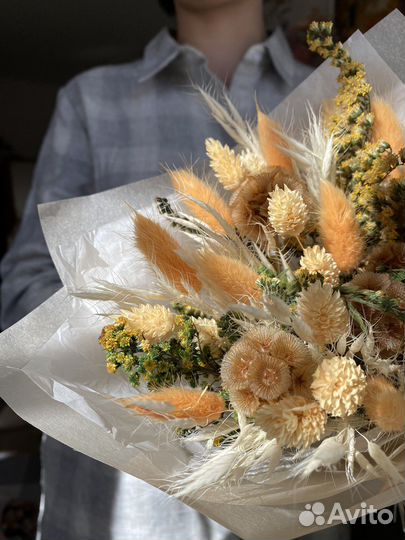 Букеты-комплименты из сухоцветов