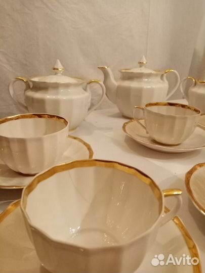 Сервиз чайный костяной фарфор Вербилки СССР