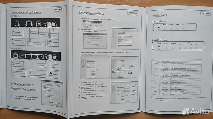 Модем Acorp LAN110. adsl2+