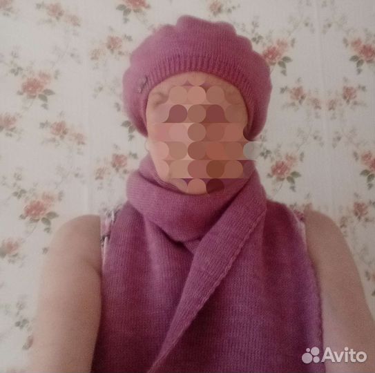 Комплект Женский берет с шарфом