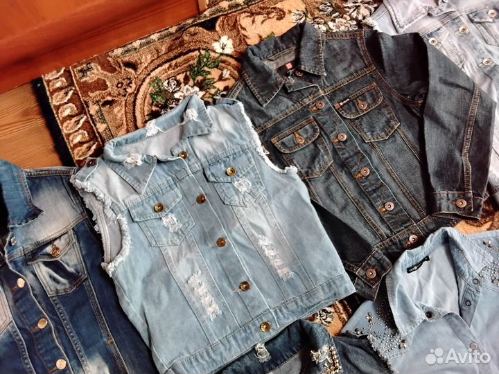 Джинсовые куртки, жилетки, рубашки