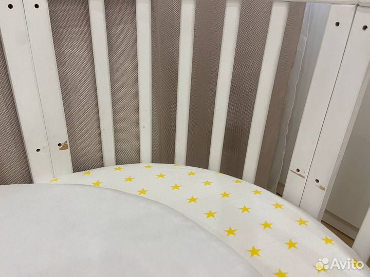 Детская кроватка трансформер круглая