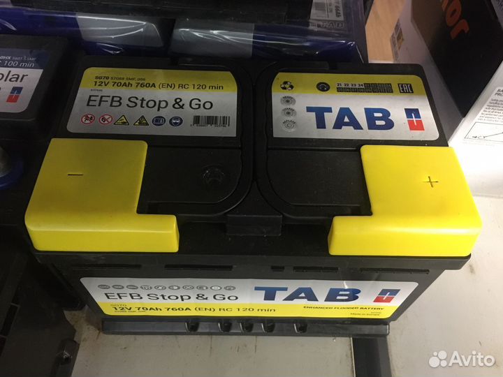 Аккумулятор TAB EFB Start-Stop 70 Ач