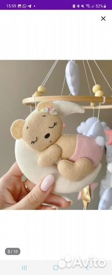 Мобиль на кроватку из фетра