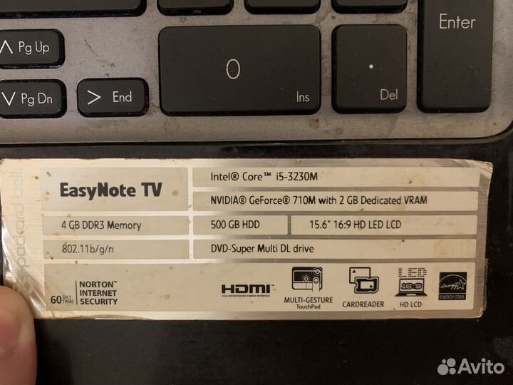 Packard bell easynote tv11h
