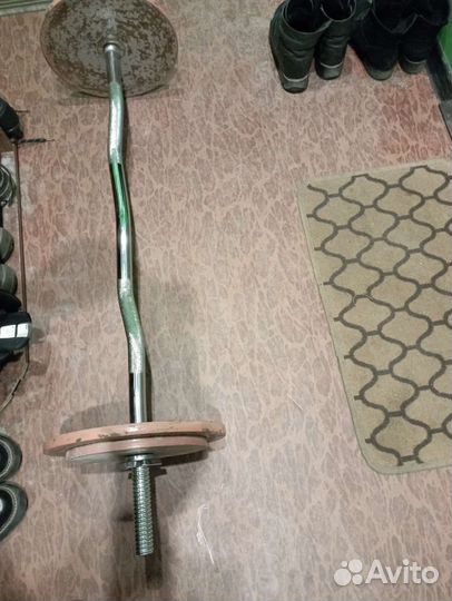 Штанга 25-45-75 кг, блины, гантели