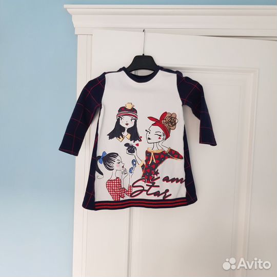 Платье тёплое для девочки Chicco 104 Италия