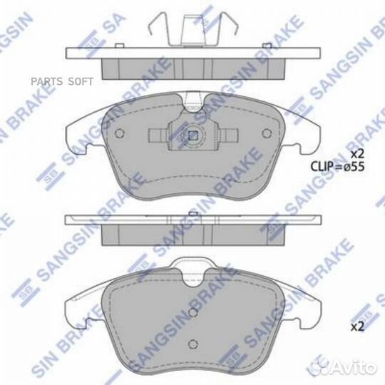 Sangsin brake SP2101F Колодки тормозные ford monde