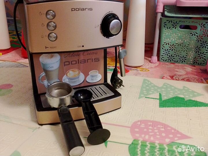 Кофеварка рожковая б.у polaris