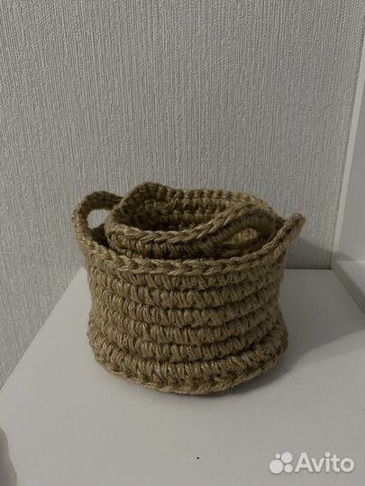 Корзина из джута