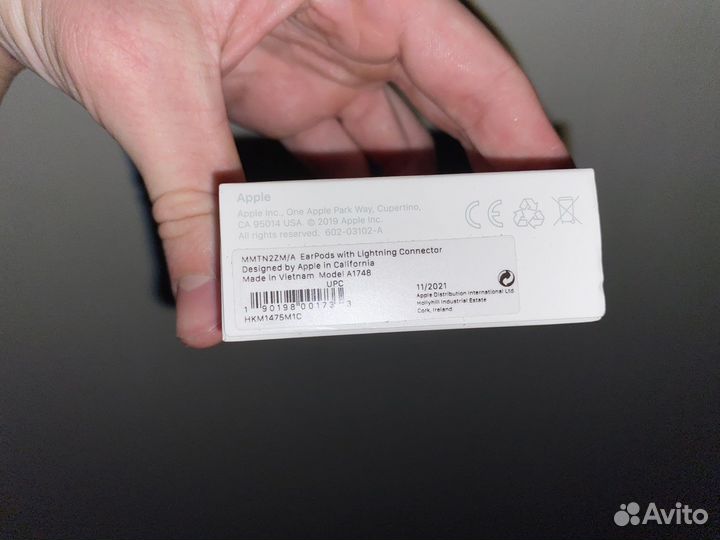 Наушники apple earpods lightning оригинал