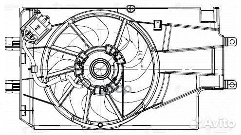 Э/вентилятор охл. для а/м Лада 2190 Гранта (15)
