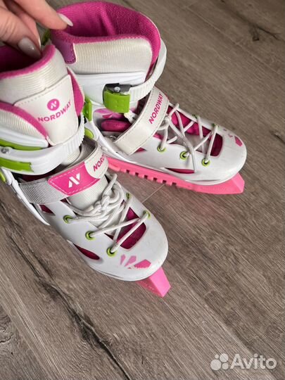 Коньки детские для девочки р 30-34