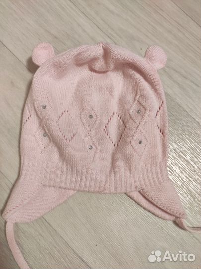 Шапка для девочки на 1-2 года осень зима