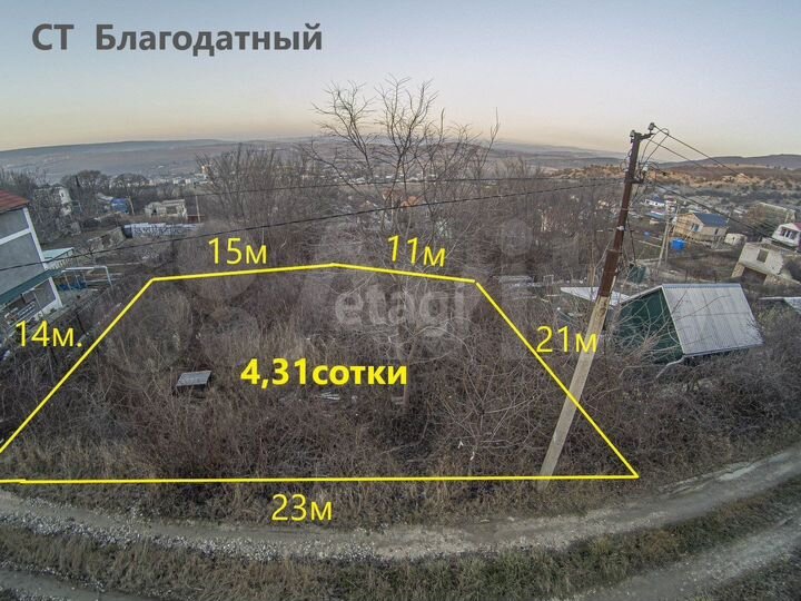 Участок 4,3 сот. (СНТ, ДНП)