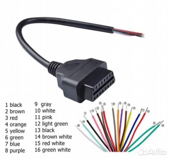 Диагностический переходник OBD2. Универсальный