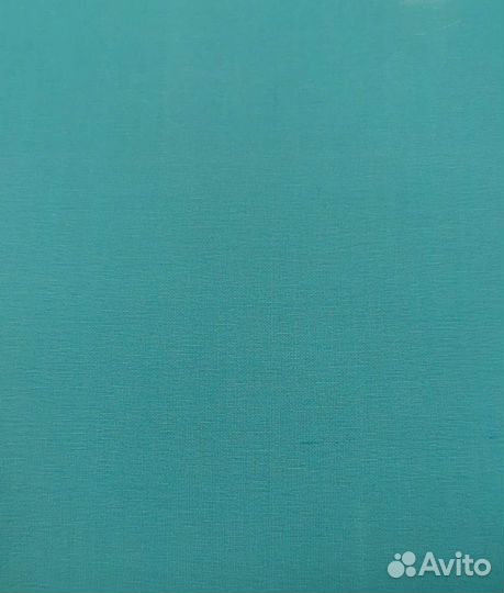 Органза натуральный шёлк бирюзовый цвет