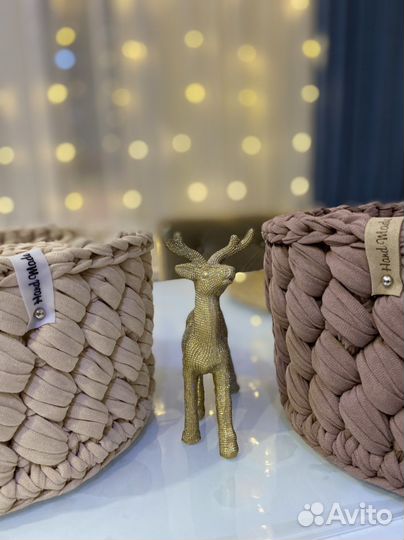 Корзины из трикотажной пряжи