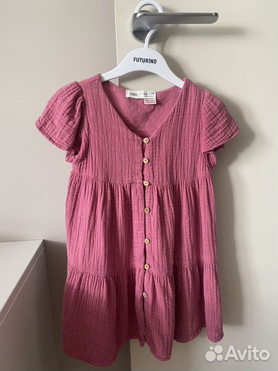 Платье zara 104 муслин