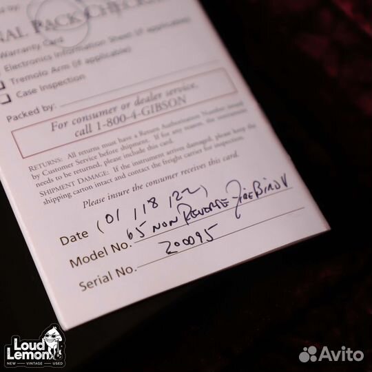 Gibson Custom Shop 1965 Non-Reverse Firebird 2022