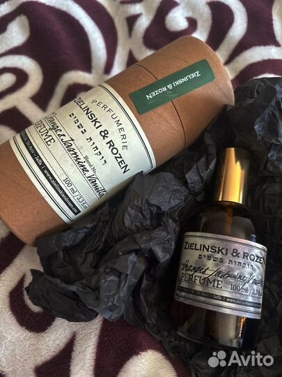 Духи zielinski & rozen orange & jasmine, vanilla