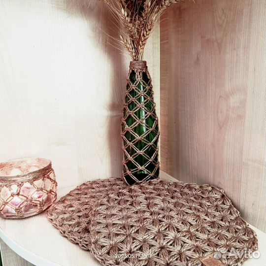 Набор из джутовых салфеток размер 30см