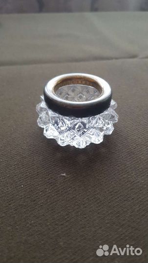 Солонка хрусталь серебро СССР