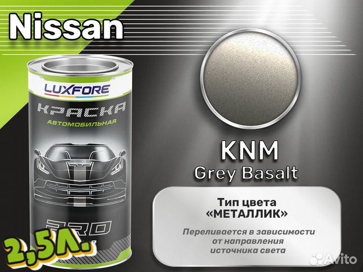 Краска Luxfore 2,5л. (Nissan KNM Grey Basalt)