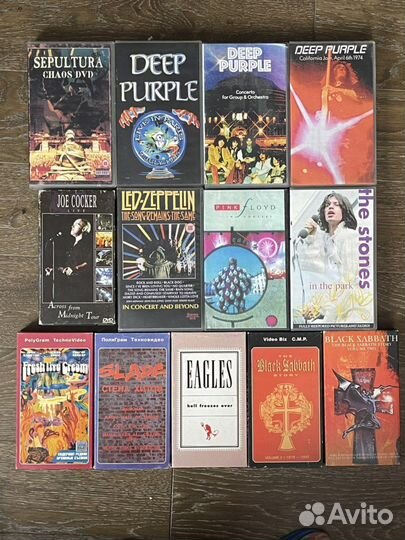 VHS кассеты Deep purple Led Zeppelin Black Sabbath
