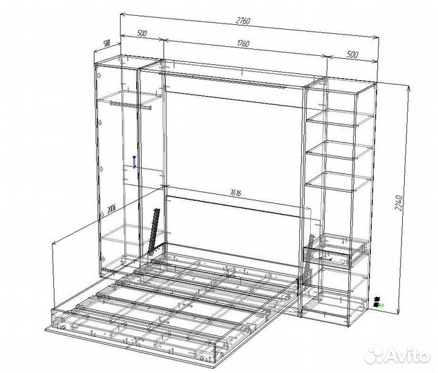 Шкаф кровать трансформер