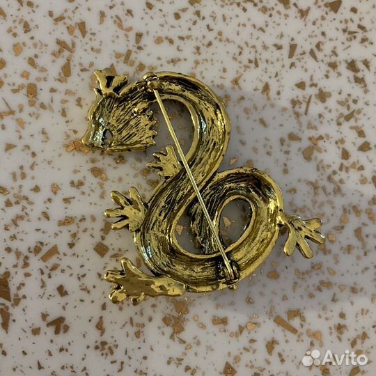 Брошь дракон