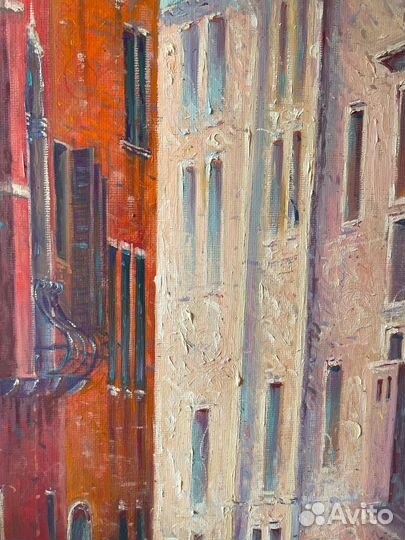 Картина маслом Венеция 80*40 ручная работа