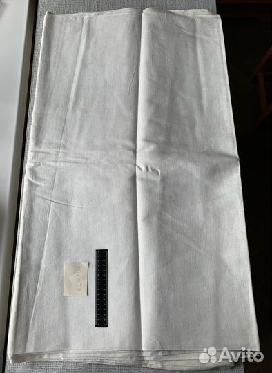 Отрезы старинной льняной ткани Лен СССР 1950 гг