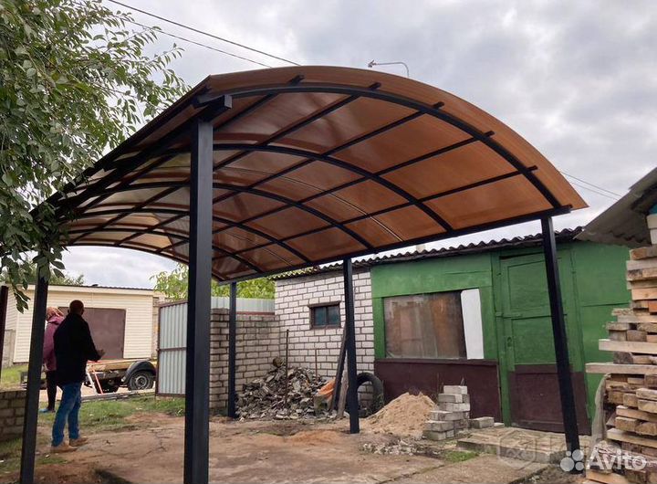 Металлические навесы для автомобиля