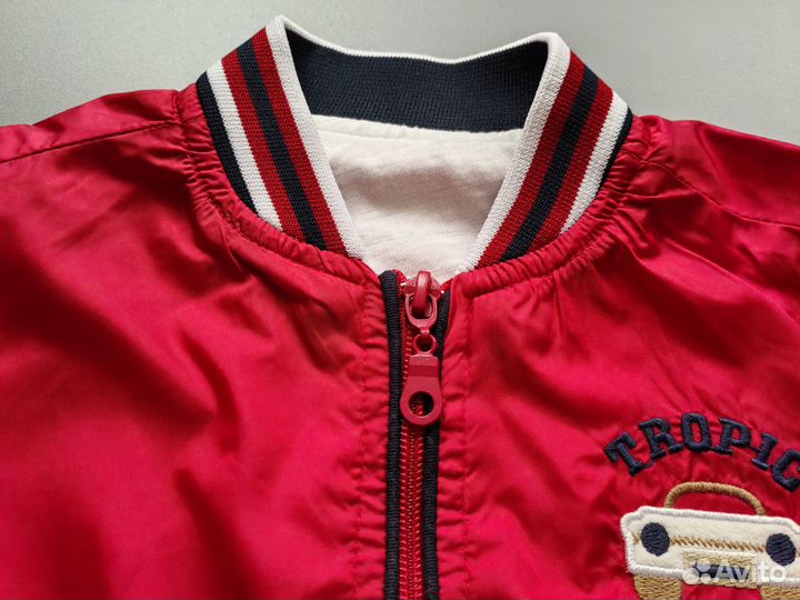 Новая ветровка детская красная для мальчика 74-80