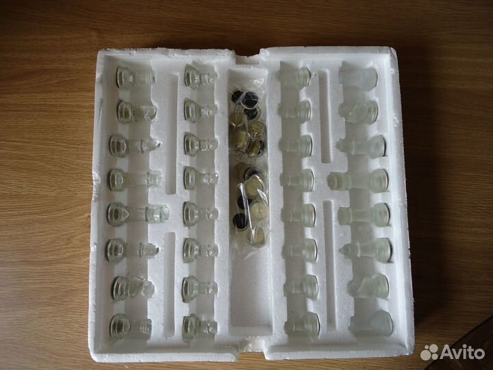 Шахматы+шашки (Стеклянные)