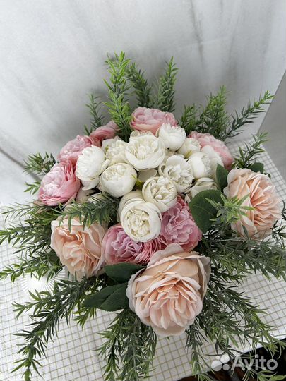 Букет, искусственные цветы, зелень